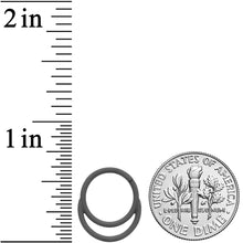 Load image into Gallery viewer, 18G 3/8 Grey Matte Double Circle Hinged Segment Ring

