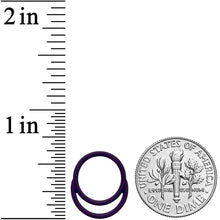 将图片加载到图库查看器，18G 3/8 Dark Purple Matte Double Circle Hinged Segment Ring
