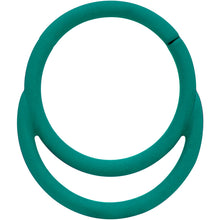 将图片加载到图库查看器，18G 3/8 Teal Matte Double Circle Cartilage Hinged Segment Ring
