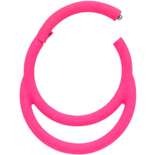 Load image into Gallery viewer, 18G 3/8 Pink Matte Double Circle Cartilage Hinged Segment Ring
