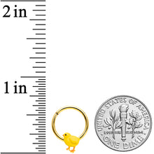 将图片加载到图库查看器，16G 3/8 Gold Tone Yellow Easter Chick Hinged Segment Ring
