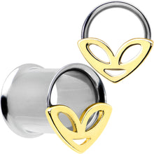 将图片加载到图库查看器，Two Tone Alien Face Double Flare Tunnel Plug Set
