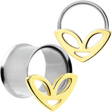 将图片加载到图库查看器，Two Tone Alien Face Double Flare Tunnel Plug Set
