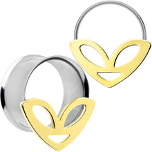 将图片加载到图库查看器，Two Tone Alien Face Double Flare Tunnel Plug Set
