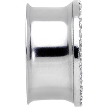 将图片加载到图库查看器，Clear Gem Iridescent Crescent Moon Tunnel Plug Set

