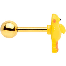 Load image into Gallery viewer, 16G 1/4 Gold Tone Yellow Easter Chick Cartilage Tragus Earring
