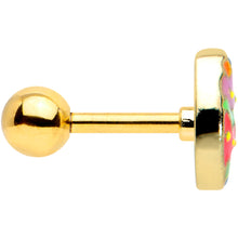 Load image into Gallery viewer, 16G 1/4 Gold Tone Funky Painted Easter Egg Cartilage Tragus
