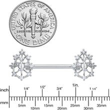 将图片加载到图库查看器，14G 9/16 Clear CZ Gem Constellation Barbell Nipple Ring Set
