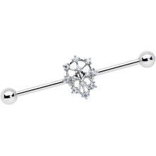 Load image into Gallery viewer, 14G Clear CZ Gem Constellation Industrial Barbell 38mm
