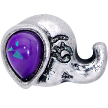 Load image into Gallery viewer, 16G 1/4 Blue Faux Opal Elegant Elephant Cartilage Tragus Earring
