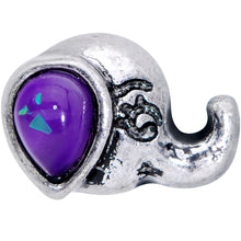 Load image into Gallery viewer, 16G 5/16 Blue Faux Opal Elegant Elephant Labret Monroe Tragus
