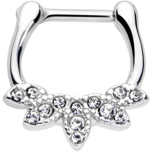 Load image into Gallery viewer, 16G 5/16 Clear Gem Elegant Fan Cartilage Clicker

