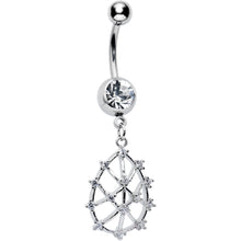 Load image into Gallery viewer, Clear CZ Gem Constellation Dangle Belly Ring
