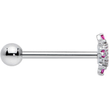 Load image into Gallery viewer, Pink Gem Rhombus Royale Barbell Tongue Ring

