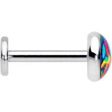 Load image into Gallery viewer, 16G 5/16 Rainbow Tie Dye Peace Sign Labret Monroe Tragus
