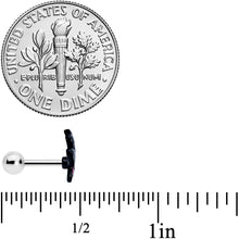 将图片加载到图库查看器，16G 1/4 Skeleton Hand Bow Halloween Cartilage Tragus Earring

