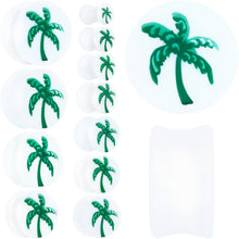 将图片加载到图库查看器，White Acrylic Green Palm Tree Saddle Plug Set
