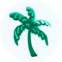 将图片加载到图库查看器，White Acrylic Green Palm Tree Saddle Plug Set
