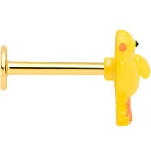 Load image into Gallery viewer, 16G 5/16 Gold Tone Yellow Easter Chick Labret Monroe Tragus
