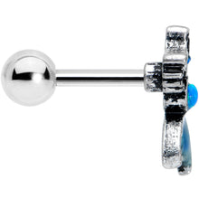Load image into Gallery viewer, 16G 1/4 Blue Synthetic Opal Blue Tail Mermaid Cartilage Tragus
