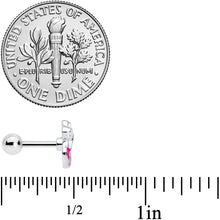 Load image into Gallery viewer, 16G 1/4 Pink Gem Easter Egg Easter Bunny Cartilage Tragus Earring
