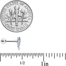 Load image into Gallery viewer, 16G 1/4 Beautiful Blue Butterfly Cartilage Tragus Earring
