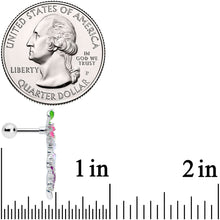 Load image into Gallery viewer, 16G 1/4 Clear CZ Gem Flower Purple Butterfly Cartilage Tragus
