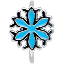 Load image into Gallery viewer, 20G 5/16 Simple Blue Snowflake Christmas Nose Hoop
