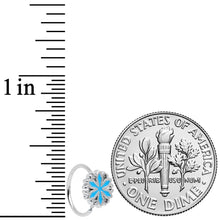 Load image into Gallery viewer, 20G 5/16 Simple Blue Snowflake Christmas Nose Hoop
