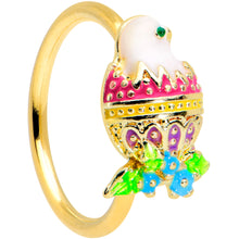 Load image into Gallery viewer, 20G 5/16 Gold Tone Hatched Chick Easter Egg Nose Hoop
