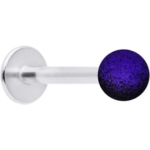 Load image into Gallery viewer, 16G 5/16 Purple Black Ombre Soft Finish Labret Monroe Tragus
