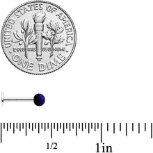 Load image into Gallery viewer, 16G 5/16 Purple Black Ombre Soft Finish Labret Monroe Tragus
