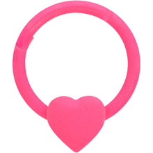 Load image into Gallery viewer, 16G 3/8 Pink Matte Heart Valentines Day Hinged Segment Ring
