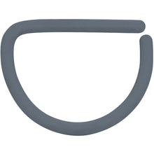 将图片加载到图库查看器，18G 3/8 Grey Matte D Shape Septum Ring
