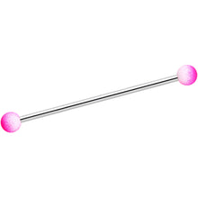 Load image into Gallery viewer, 14G Pink Brown Ombre Soft Finish Industrial Barbell 38mm Set of 4

