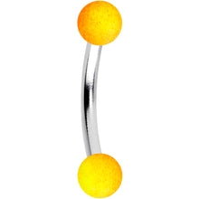 Load image into Gallery viewer, 16G 5/16 Orange Yellow Ombre Soft Finish Curved Eyebrow Ring

