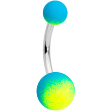 Load image into Gallery viewer, Black Blue Peach Ombre Soft Finish Navel Ring Set of 4
