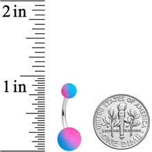 Load image into Gallery viewer, Black Blue Peach Ombre Soft Finish Navel Ring Set of 4
