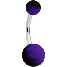 将图片加载到图库查看器，Purple Black Ombre Soft Finish Belly Ring
