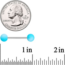 Load image into Gallery viewer, Blue White Ombre Soft Finish Barbell Tongue Ring
