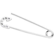 Load image into Gallery viewer, 14G Clear Gem Punk Rock Safety Pin Industrial Barbell 38mm
