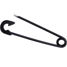 Load image into Gallery viewer, 14G Black Matte Punk Rock Safety Pin Industrial Barbell 38mm
