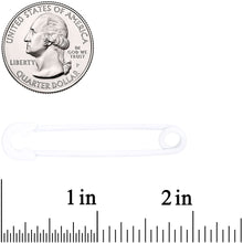 Load image into Gallery viewer, 14G White Matte Punk Rock Safety Pin Industrial Barbell 38mm

