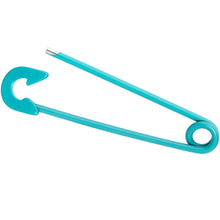 Load image into Gallery viewer, 14G Teal Matte Punk Rock Safety Pin Industrial Barbell 38mm
