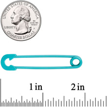 Load image into Gallery viewer, 14G Teal Matte Punk Rock Safety Pin Industrial Barbell 38mm
