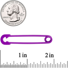 Load image into Gallery viewer, 14G Purple Matte Punk Rock Safety Pin Industrial Barbell 38mm
