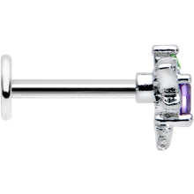 将图片加载到图库查看器，16G 5/16 Purple Green Gem Dragonfly Labret Monroe Tragus
