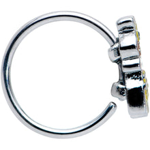 Load image into Gallery viewer, 20G 5/16 Bow Tie Yellow Red Giraffe Nose Hoop
