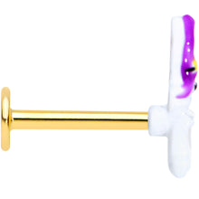 Load image into Gallery viewer, 16G 5/16 Gold Tone Ghost Witch Halloween Labret Monroe Tragus
