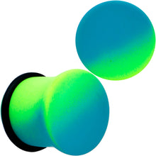 Load image into Gallery viewer, Green Blue Ombre Matte Acrylic Single Flare Plug Set
